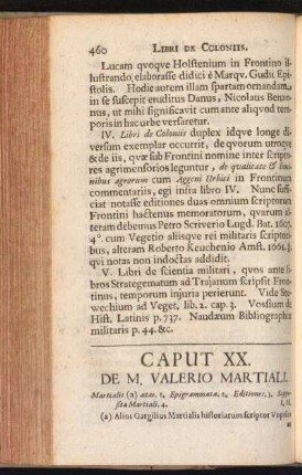 Caput XX. De M. Valerio Martiali