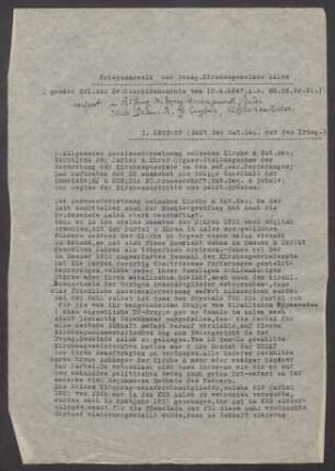 Kriegschronik der ev. Kirchengemeinde Aalen (Dek. Aalen), verfasst von Dekan i.R. Langbein.