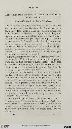 Deux religieuses peintres à la visitation de Chaillot au XVIIe siècle