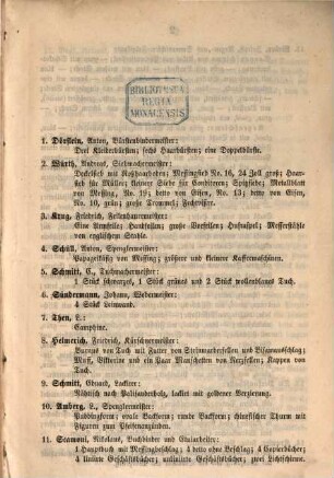Katalog über die vom polytechnischen Vereine bei Gelegenheit der feierlichen Eröffnung der neuen Gewerbehalle zu Würzburg im Oktober 1851 veranstaltete Local-Industrie-Ausstellung