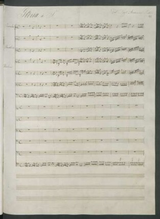 Gloria; V (14), orch, bc; G-Dur