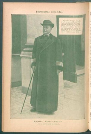 Monseñor Agustín Piaggio, Vicario General de la Armada - [Retrato] : Transeúntes conocidos