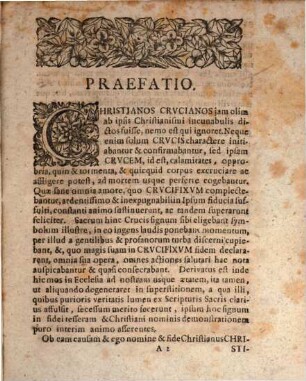 Christiani Wildvogelii ICti. Consummatissimi, Sereniss. Ducis Isenacensis a Consiliis Intimis ... Sacer Christianorvm Character Sive De Venerabili Signo Crvcis : Schediasma Jvridicvm = Vom Zeichen des Heil. Creutzes