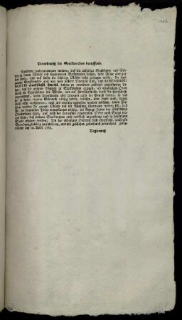 Verordnung die Stockweyden betreffend : Zweybrücken den 16. April 1765.