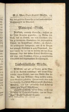 93-99, Municipal-Stadt; Landesfuerstliche Maerkte; ...