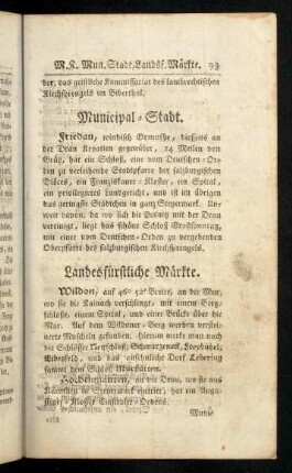 93-99, Municipal-Stadt; Landesfuerstliche Maerkte; ...