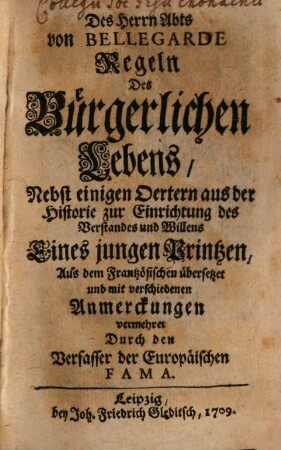 Regeln des bürgerlichen Lebens