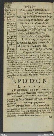 Epodon Liber