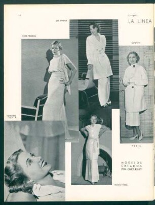 La linea de Hollywood - Modelos creados por Orry Kelly