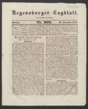 Blumenausstellung [in Regensburger Tagblatt, Nr.266, S.1074]