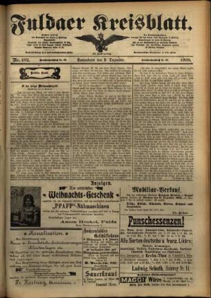 Dritte Ausgabe vom Samstag, den 09. Dezember 1905.