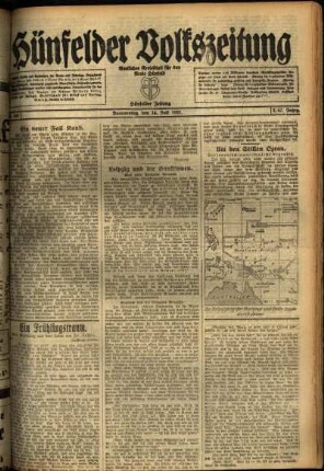 Ausgabe vom Donnerstag, den 14. Juli 1921.