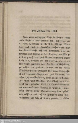 Der Feldzug von 1813