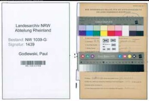 Entnazifizierung Paul Godlewski , geb. 02.12.1908 ()