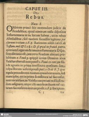 Caput III. De Rebus