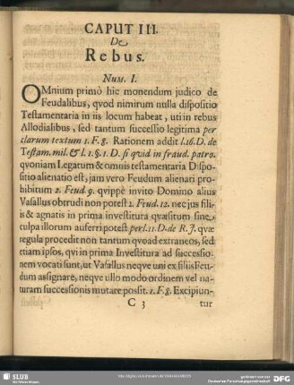 Caput III. De Rebus