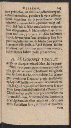 43. Religionis Veritas