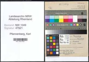 Entnazifizierung Karl Pfannenberg , geb. 04.05.1901 (Lehrer)