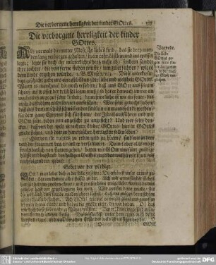 Die verborgene herrligkeit der kinder Gottes