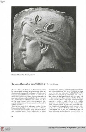 59: Hermann Blumenthal zum Gedächtnis