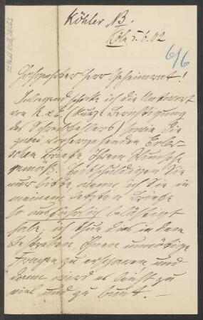 Brief an Ludwig Strecker  und B. Schott's Söhne : 05.06.1902