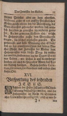 XVI. Verspottung des leidenden JESUS