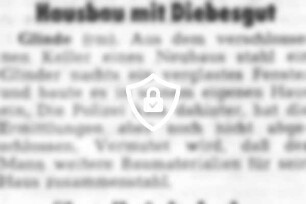Hausbau mit Diebesgut