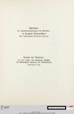 Schirmherr / Kurator der Akademie