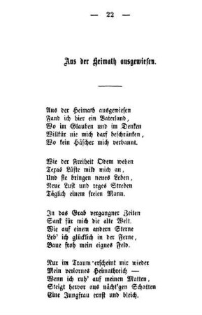 Aus der Heimath ausgewiesen