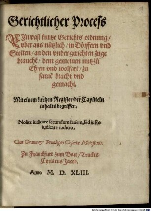 Gerichtlicher Proceß
