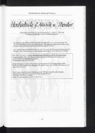 Hochschule für Musik und Theater