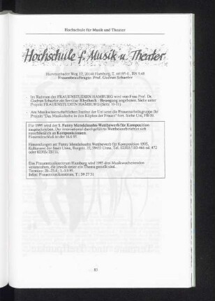 Hochschule für Musik und Theater