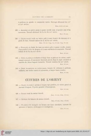 Cuvires de l'Orient (Nr. 485 - 491)