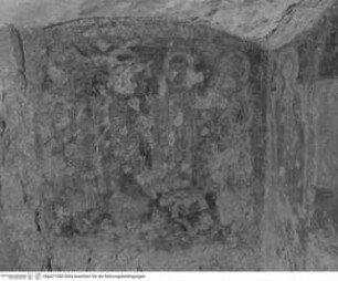 Weibliche und männliche Heilige, Madonna zwischen den Heiligen Johannes, Vinzenz und Nikolaus