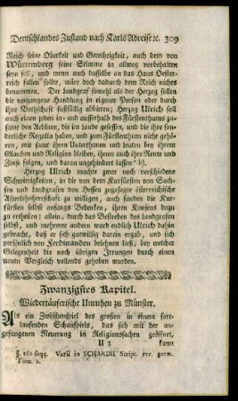 Zwanzigstes Kapitel. Wiedertäuferische Unruhen zu Münster