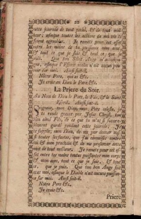 La Priere du Soir. - Priere pour le Soir.
