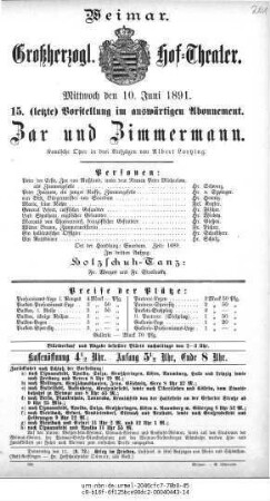 Zar und Zimmermann