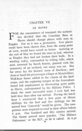Chapter VII: Le havre