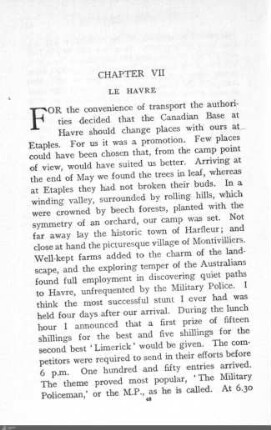 Chapter VII: Le havre