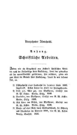 Vierzehnter Abschnitt. Anhang. Schriftliche Arbeiten