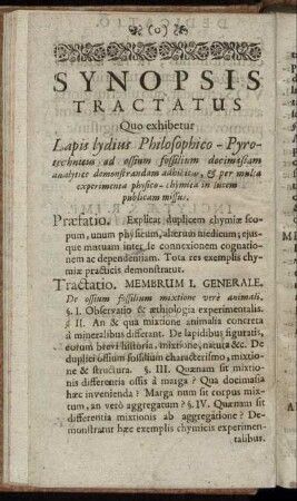 Synopsis Tractatus...