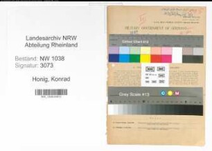 Entnazifizierung Konrad Honig , geb. 14.11.1909 (Landwirt)