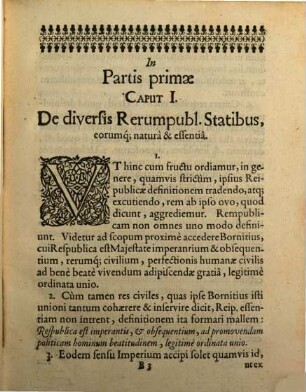 In Part. I. Cap. I. II. III. IV. V. VI. VII. & IIX. Publicatae a quodam, qui Hippolithus a Lapide vocari voluit, Dissertationis De Ratione Status In Imperio nostro Romano-Germanico, Animadversio : Qua subrutis falsis totius fere dissertationis fundamentis, genuina substituuntur, & verus Imperii Status generaliter exprimitur