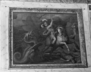 Altare Vasari — Rückseite des Altars — Der heilige Georg tötet den Drachen