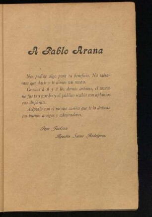 [Dedicatoria] A Pablo Arana