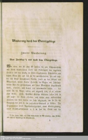 Von Zwickau aus nach dem Obergebirge