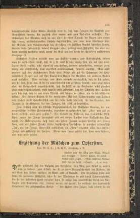Erziehung der Mädchen zum Opfersinn