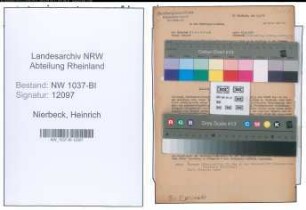 Entnazifizierung Heinrich Nierbeck , geb. 11.09.1895 (Amtsrat)