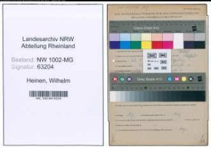 Entnazifizierung Wilhelm Heinen , geb. 27.08.1912 (Fahrer)