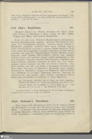 158. 114[3], (Februar). Merseburg